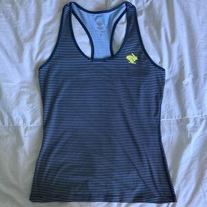 Rabbit Striped Navy Blue Racerback Tank Top